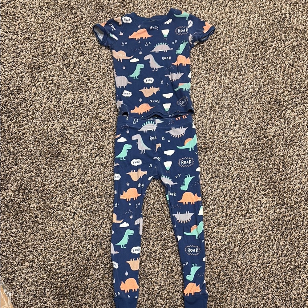 Kids Dinosaur Pajama Set in Blue